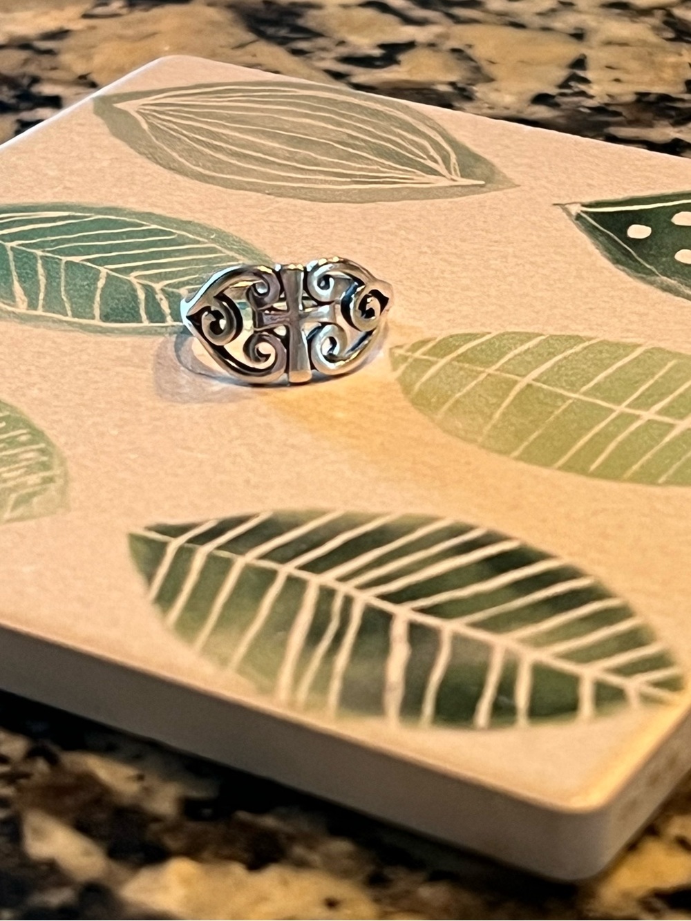 James Avery Silver Scroll Heart Ring
